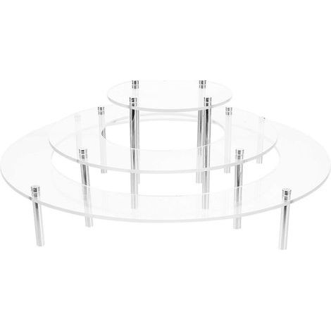 ensemble de présentoirs transparents pour gâteaux, cupcakes et autres desserts. Présentoir pour figurines.-30x30x5cm-Transparent (1/4)