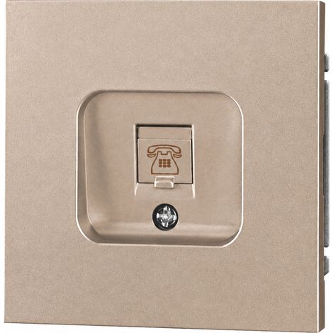 Prise téléphonique murale 1 poste Série Z doré PC ignifuge 13 × 9 × 10 cm – Livraison gratuite