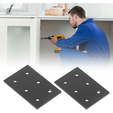 Plaque de jonction en aluminium, plaque de renfort, plaque de jonction droite 6060-6 trous (1/5)