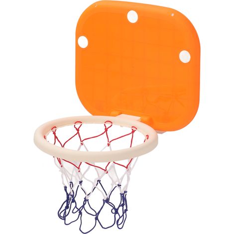 Mini panier de basket d'intérieur pour enfants avec ventouses, ballons, panier de basket à suspendre à une porte, jouet de basket orange (1/5)