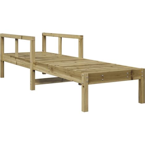 Chaise longue  Transat  Bain de soleil 199,5x62x55 cm bois de pin imprégné (1/5)