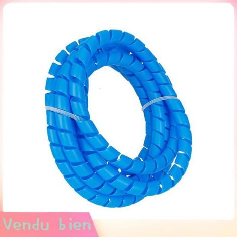 HURRISE Enveloppe de câble en spirale 8 mmx2m Câble spiral Enroulement de câble d'enroulement Manager jeux trampoline Rouge Bleu (1/4)