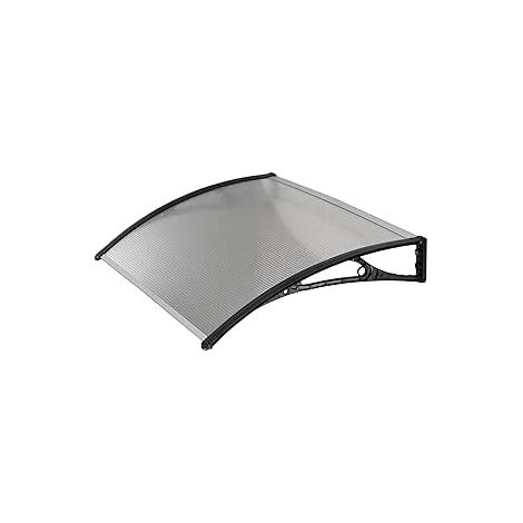 Garden – Abri bus en ABS D. 60 cm L. 100 cm – Support noir – Couverture alvéolaire en polycarbonate transparent – Protection intempéries (1/3)