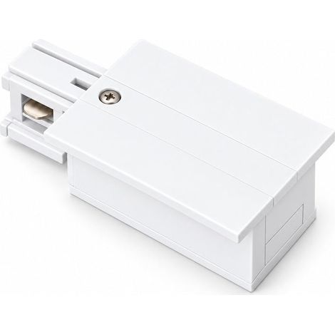 Connecteur d'Alimentation pour Rail Encastrable Monophasé Blanc - SILAMP (1/2)