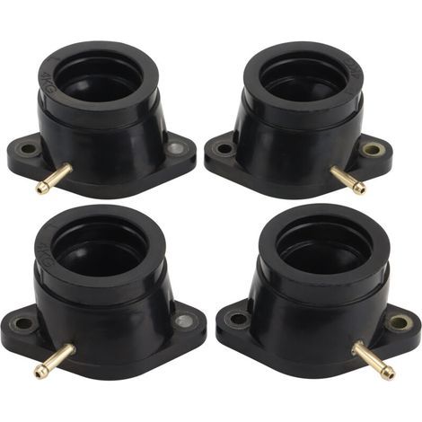Un ensemble de 4 connecteurs de collecteur d'admission pour motos Yamaha XJR1200 et XJR1300, comprenant des joints en caoutchouc haute étanchéité et résistants à l'huile, ainsi qu'un kit de réparation (1/5)