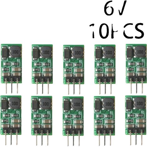 Modulo convertitore DC-DC step-down, tensione regolabile, uscita 1A, 6V, 10 pezzi (1/2)