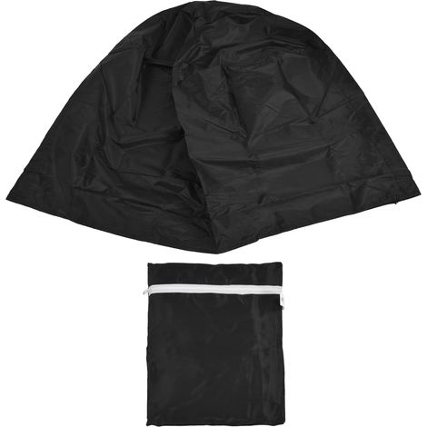 Telo di copertura rotondo per braciere da patio – impermeabile, con protezione UV – nero – 48 x 18,1 pollici – per tutte le stagioni