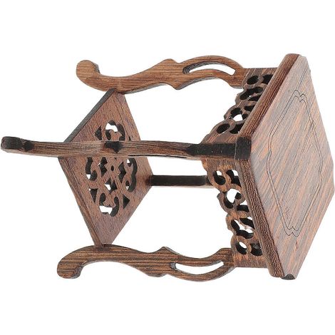 Mini socle en bois pour bonsaï, fabriqué en bois d'aile de poulet, adapté aux supports d'exposition de plantes. (1/5)
