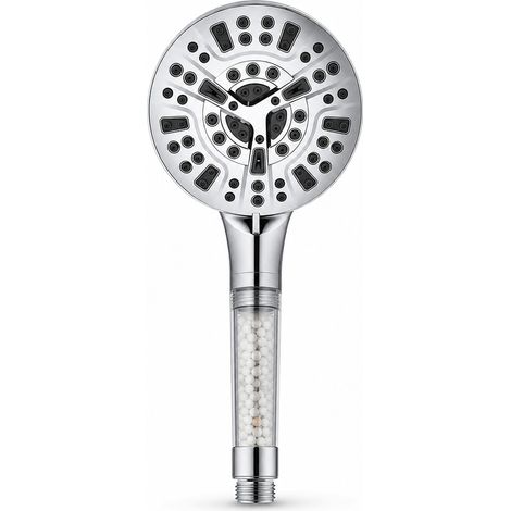 Pommeau de Douche Filtrant Haute Pression pour Salle de Bain Argent (1/5)