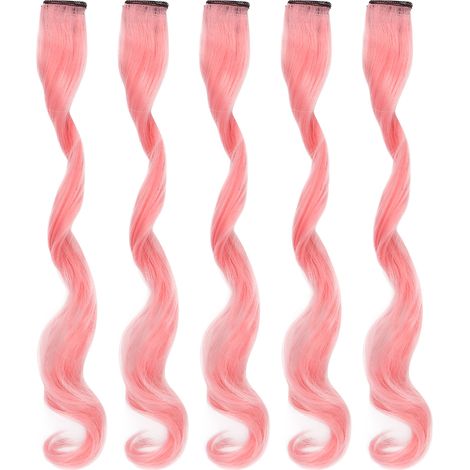 pinkfarbene Sakura-Clip-in-Haarverlängerungen für Cosplay und Partys (1/5)
