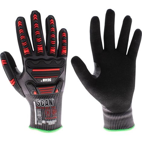 Scan NJC3266DQS Nitrile Palm Impact Cut D Gloves - M (Size 8) SCAGLOCIMM (1/2)