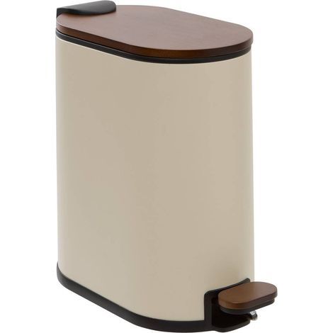 Pattumiera argileo ovale da 5 litri, beige - 5five (1/5)