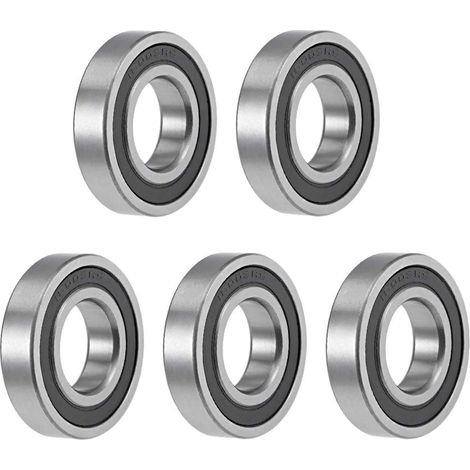 Roulement Billes Gorge Profonde 16003-2RS 17x35x8mm 5 Pièces Acier Chromé GCr15, Double Scellé, Précision P0 ABEC-1, Pour Équipements Industriels, Cage Acier Embouti (1/4)