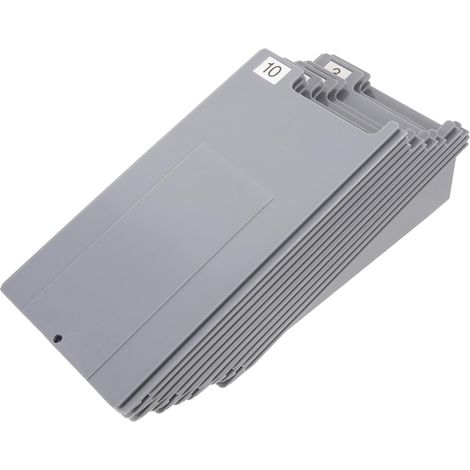 Porte-cartes en Plastique 10 Emplacements Rétractable Rack de Gestion de L'information pour Bureau et Entrepôt Rangement Cartes de Pointage et Étiquettes Multifonction (1/5)