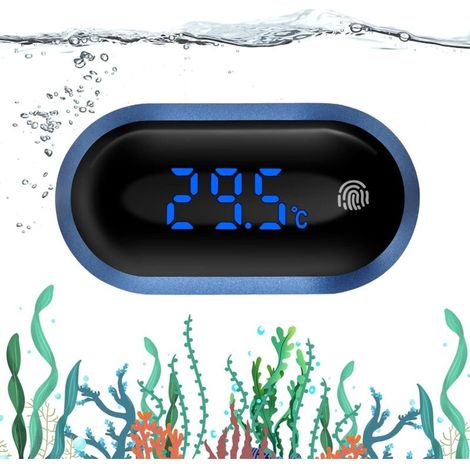 Thermomètre D'aquarium, Thermomètre à Eau Numérique à écran Tactile LED, Moniteur De Température De Réservoir De Haute Précision Pour Aquarium D'eau Douce, Reptiles D'eau De Mer