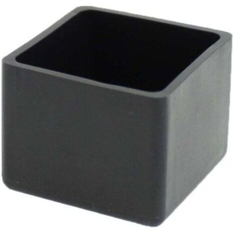 Tappi protettivi quadrati in gomma nera – Set da 4, 40 mm, per gambe di sedie, tavoli e mobili