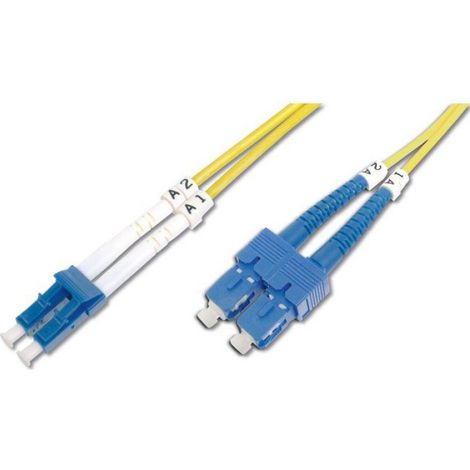 Câble Fibre Optique Duplex 9/125 OS1 SC LC Jaune 3 m (1/3)