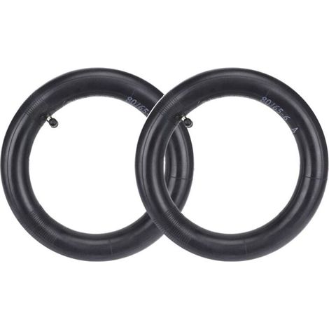 2 chambres à air 10 pouces, 255 x 80 mm, valve coudée 90°, caoutchouc butyle, épaisseur renforcée, pour pneus 80/65-6 (1/4)