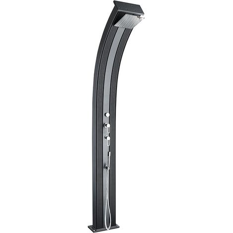 Ducha Híbrida Dada Curve 40L - 228 cm - Base : 32.4x14cm - Antracita / Aluminio cepillado
