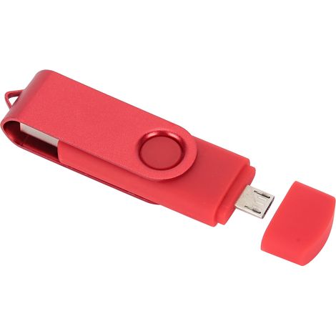 Clé USB Double Interface Micro USB et USB-A 8 Go Rouge pour Smartphone Android - OTG (1/5)