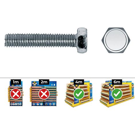 Celo Vis hexagonales acier zingué 6x30 mm argenté 250 pcs