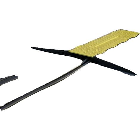 Rampa de protección de cables, material de caucho duradero, capacidad de carga de 10000 kg, 114,5 x 80 x 5 cm, verde militar (1/2)