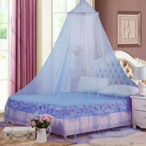 Moustiquaire pour grand lit, ciel de lit suspendu, moustiquaire pour lit bébé/enfant, hamac, 230 x 60 x 850 mm, bleu (1/5)