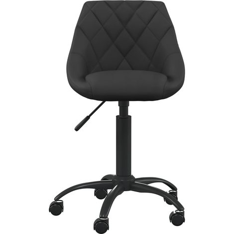 vidaXL Sedia da Ufficio Nera in Velluto