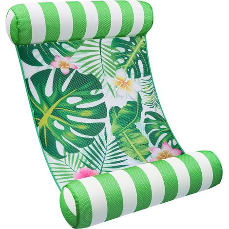 Bouées de piscine pour adultes - Hamac gonflable en tissu mesh, matelas de piscine portable et multifonctionnel 4 en 1 (1/5)