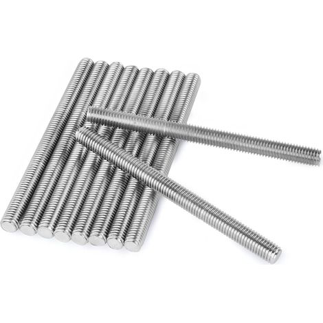 10PCS Tige filetée RS PRO Acier doux Zingué, M8 x 100mm (1/4)