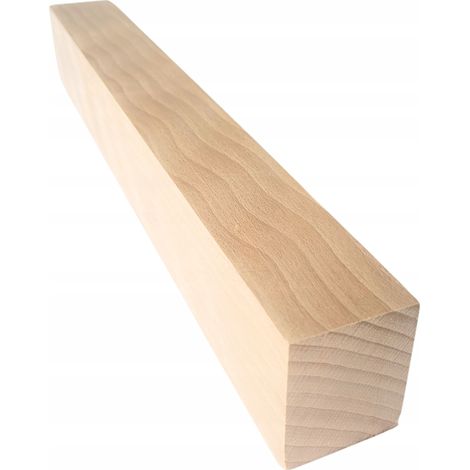 Möbelfuß Aus Massivem Buchenholz, Gehobelte Holzleiste, 55 x 45 mm, Höhe 30 cm