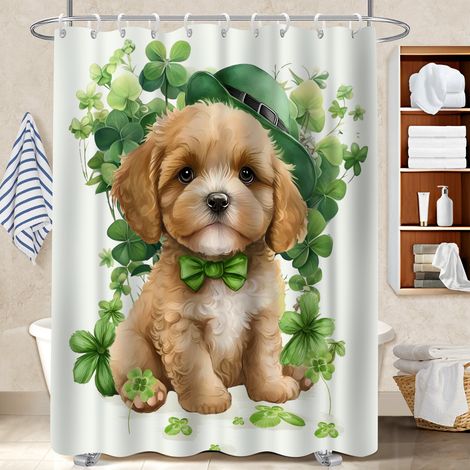 Voile de douche fluide en polyester 180x180 poids aux ourlets bâche de douche pour se sentir en vacances chez soi (1/5)