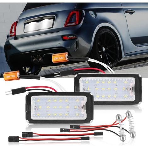LED License Plate Light for 500 500C  For 500 500C 2007-2016 6000K White CanBus Error Free Replacement 51800482 (1/5)