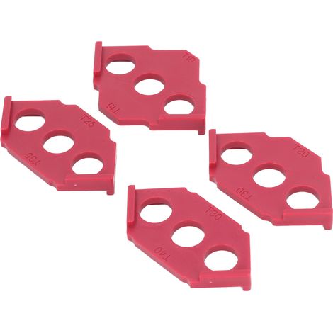 4 Gabarits de Coupe d'Angle pour Bois, Modèle de Guidage pour Scie et Défonceuse, Gabarit de Positionnement Précise Rouge (1/5)