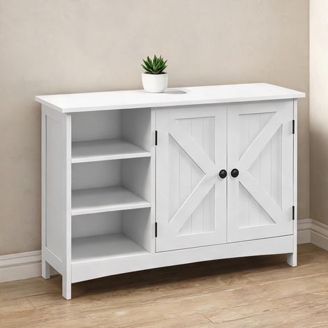 Meuble de salle de bain blanco en MDF 90 x 30 x 60 cm (1/5)