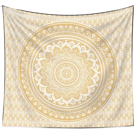 Une pièce tenture murale tapisserie indienne tenture murale Mandala tapisserie or Boho tissu tenture murale chambre-
130150CM (1/2)