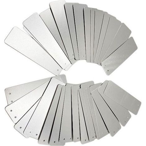 100 Aluminium-Etiketten für den Garten - Rechteckig, Außenschilder, Metallplaketten, Beschriftungen.
