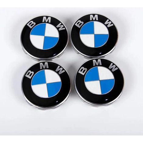 Lot de 4 enjoliveurs de roues BMW 36-13-6-783-536, compatibles Série 1, Série 3, Série 5, modèles M, X3, X5, Z4, Série 6, jantes 17 pouces, noir, plastique ABS, accessoire auto. (1/3)