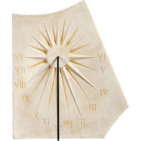 Cadran solaire motif Soleil Déco pierre naturelle 33cmx42cm (1/2)