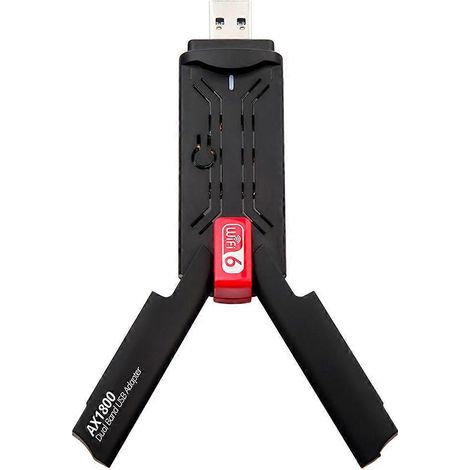 Adaptateur WiFi 6 USB 3.0 1800Mbps, Double Bande 2.4G/5GHz 802.11AX, Compact et Pliable (1/5)