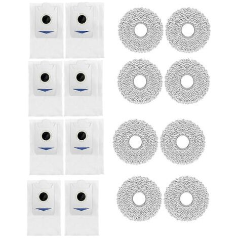 NALOOKAMIC Lot de 16 filtres et chiffons pour robot aspirateur ECOVACS DEEBOOT X5 OMNI / X5 PRO OMNI (pièces de rechange).