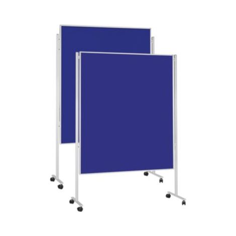 magnetoplan® Moderationswand Mobil Doppelseitig Filz Blau (1/4)