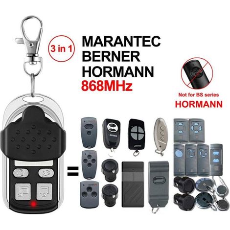 FLAMMKRAFT 868MHz Garagentor-Fernbedienung, kompatibel mit Marantec, Berner, Hörmann und Dickert, 4 Kanäle (1/5)