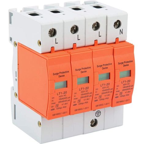 4P 20KA 420VAC Dispositif de Protection Contre Les surtensions pour protection contre les foudre de niveau C et D (1/5)