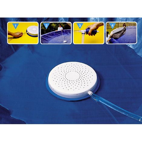 Enrouleur de bâche de piscine – Pompe de protection COVER SAVER pour couverture d'hiver hors-sol – Système de siphon sans électricité – Tuyau 4,20m – Swimline