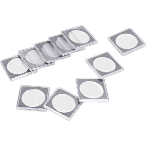 10er-Pack Münzbehälter aus hochtransparentem, verschleißfestem und umweltfreundlichem Acryl, quadratisch, für Münzsammlungen (1/5)