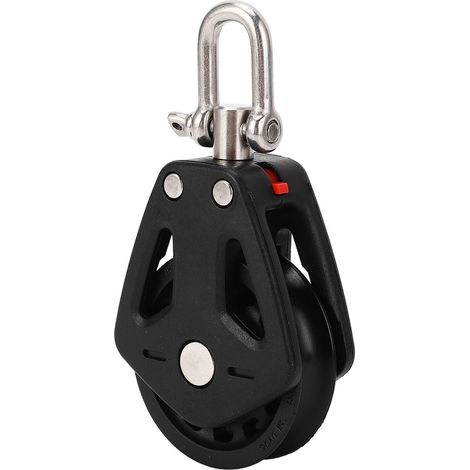 Poulie simple, poulie de levage fixe en nylon et acier inoxydable pour voilier, bateau, yacht ou canoë (1/5)