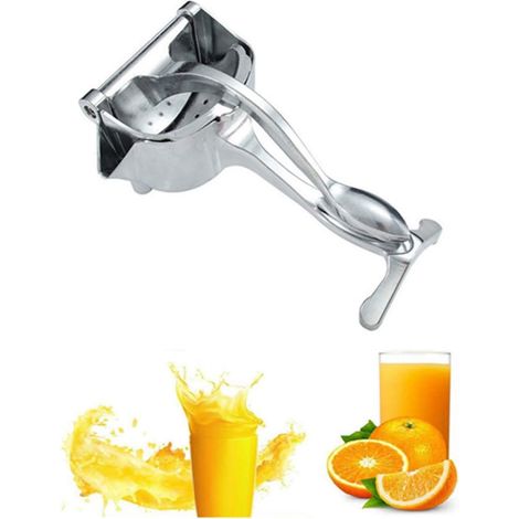 Manuelle Zitruspresse – 1 Stück – Aluminiumlegierung – Hohe Entsaftungsleistung – Für Küche und Bar – Silber (1/5)