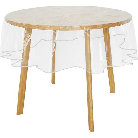 Nappe Ovale - Vinyle Transparent - Imperméable - Pour Cuisine Salle À Manger - 1 Pièce (1/5)