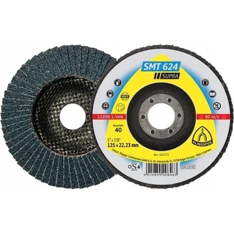Klingspor ściernica listkowa wypukła smt624 supra 125mm gr.120 (1/2)